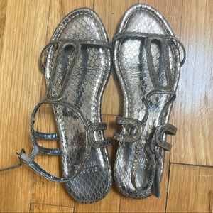 Stuart Weitzman metallic sandals